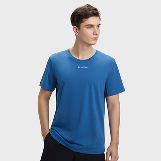HOTSUIT后秀运动科技T恤男女款2024夏季吸湿速干休闲短袖 深蓝 3XL
