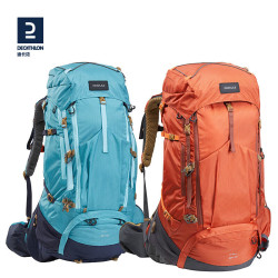 DECATHLON 迪卡侬 登山包男轻爬山露营徒步背包容量旅行户外双肩包ODAB 暗矿蓝_60L