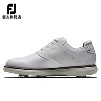 Footjoy高尔夫球鞋FJ儿童鞋Junior轻量青少年有钉golf运动鞋子男女童鞋 白/灰45035 美码5=36.5码