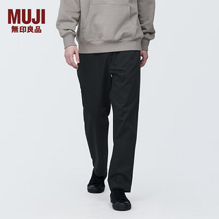 无印良品 MUJI 男式 丝光斜纹 轻便裤 男士裤子男款长裤休闲裤 AE0X4A4S 黑色 S (165/72A)