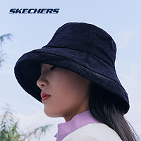 SKECHERS 斯凯奇 官方outlets女子纯色简约舒适休闲渔夫帽遮阳帽子潮流百搭