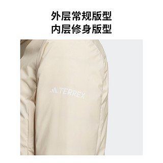 adidas TERREX 店女子户外抗风透湿防水鹅绒内胆三合一冲锋衣