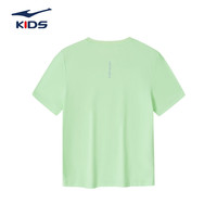 鸿星尔克儿童装男童速干短袖t恤夏季短T男生夏装中大童运动半袖T恤 微光绿 160cm