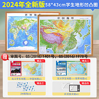 DIPPER 北斗 24版中国世界地形图套装 58*43厘米