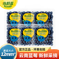 Driscoll's Only the Finest Berries 怡颗莓 鲜优选当季国产云南蓝莓  125g*6盒