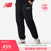 new balance 休闲裤男款24年运动休闲潮流百搭束脚运动裤AMP41316 BK M