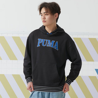 彪马（Puma）男装女装 2024春季运动服跑步训练卫衣休闲舒适套头衫 682921-01/拍小一码 2XL(190/108A)