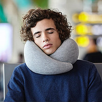 ostrich pillow 鸵鸟枕记忆棉U型枕便携午睡差旅飞机靠枕 黑灰