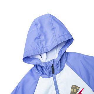 耐克（NIKE）童装男女童Jordan外套2022春秋儿童透气连帽梭织夹克上衣 浅紫 90(2T) 