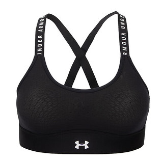 安德玛（UNDERARMOUR）女装 跑步训练瑜伽运动内衣中强度运动背心胸衣 1351990-001 S