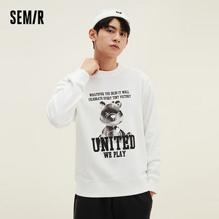 Semir【卫衣合辑】森马卫衣男慵懒风上衣基础百搭男生套头衫潮 【C款】本白 175/92A/L