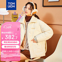 唐狮（TonLion）2023女轻薄款羽绒服外套 米白 L 
