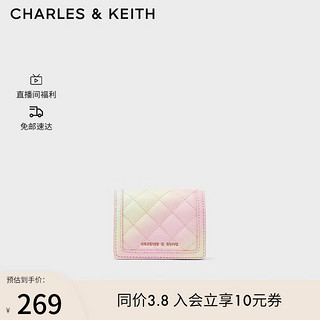 CHARLES & KEITH CHARLES&KEITH绗缝格纹链条钱包女 CK6-50701179Multi综合色 XXS