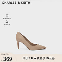 CHARLES & KEITH CHARLES&KEITH;女士简约通勤尖头高跟鞋女鞋休闲单鞋CK1-60280245-1 Nude肉色 38