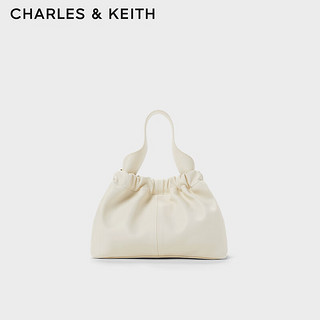 CHARLES & KEITH CHARLES&KEITH时尚柔软褶皱链条云朵包手提包单肩包女CK2-10151320 Cream奶白色 S