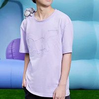 Disney 迪士尼 萌动春夏系列 男女款圆领短袖T恤 6930018990526 鲁斯佛款