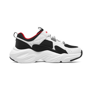  SKECHERS/斯凯奇 缓震耐磨 儿童运动鞋  白色/炭灰色/WBKR 33