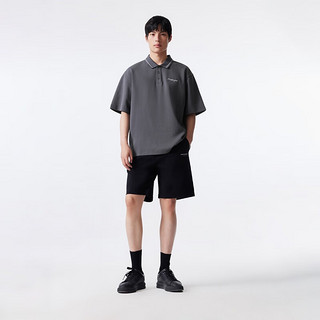 杰克·琼斯（JACK&JONES）春夏男士商务字母刺绣装饰撞色螺纹翻领POLO衫男装224206040 E39锻钢灰 常规 E39锻钢灰 170/92A/S