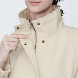 无印良品 MUJI 女式 不易沾水 立领大衣 长袖外套女款 春季 BD0YHC4S 象牙色 XL(165/92A)