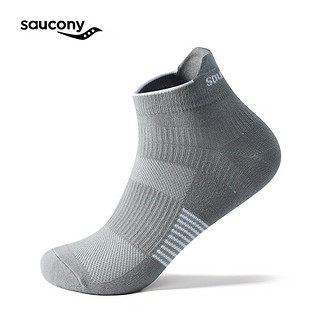 Saucony索康尼24年春季专业抑菌运动袜子短袜 白石灰 M