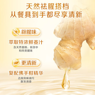 立白 佛手柑生姜洗洁精 除腥净味 1kg*2瓶