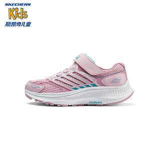 Skechers斯凯奇儿童鞋2024年春季女童魔术贴轻质运动鞋303924L 粉红色/蓝色/PKBL 38