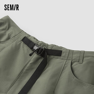 森马（Semir）森马休闲裤男2024春季时尚直筒裤户外风工装裤 军绿40695 160/66A/XS