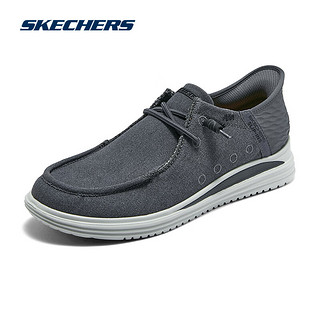 斯凯奇（Skechers）男士一脚蹬休闲鞋210833 炭灰色/CHAR 45.5