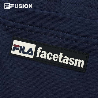 FILA X FACETASM斐乐潮牌针织长裤女2024春季撞色拼接阔腿裤 170/70A/L