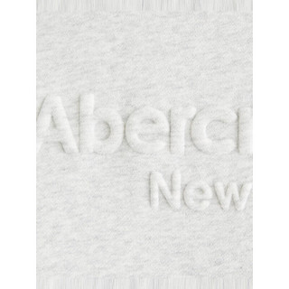 ABERCROMBIE & FITCH男装女装款 24春装logo抓绒卫衣 KI122-4071 浅灰色 L (180/108A)