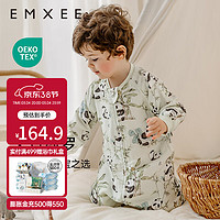 嫚熙（EMXEE）【】婴儿睡袋儿童宝宝牛油果纱罗分腿睡袋四季 竹园熊猫 120码(适合108-120cm)