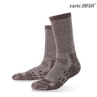 悍将(HNK)美利奴羊毛袜登山袜滑雪袜男女中筒加厚毛巾底秋冬防寒运动户外袜