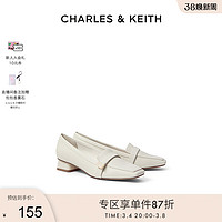 CHARLES & KEITH CHARLES＆KEITH春夏女鞋CK1-60580198金属方头乐福鞋