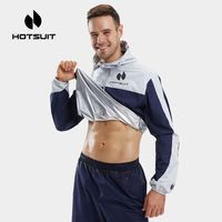 HOTSUIT后秀暴汗服上衣男春秋骑行跑步轻薄运动服拼色外套