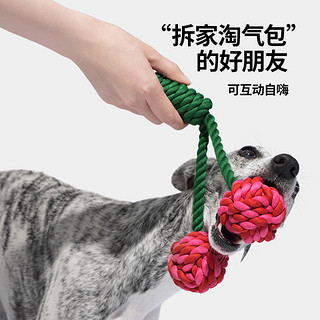 未卡樱桃仙人掌犬用绳结玩具中小型狗狗训练自嗨磨牙耐咬宠物玩具