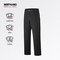 诺诗兰春夏新款男士防泼户外通勤防风徒步登山软壳长裤NXPEH5241S 纯黑色 1