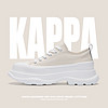 卡帕（Kappa）帆布鞋厚底百搭小白鞋子女 鹭羽白 39