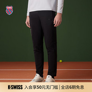 盖世威（K·SWISS）24年春季针织中腰长裤男百搭休闲修身时尚运动裤109995 008正黑色 3XL