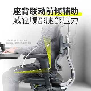 保友办公家具（Ergonor） 金豪b2/雄鹰 人体工学椅 电脑椅 电竞椅办公椅子老板椅可躺座椅 【金豪b雄鹰】银白网