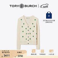 TORY BURCH 运动系列 草莓印花毛衣开衫TB 157079 芝麻色 259 L