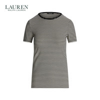 RALPH LAUREN 拉夫劳伦 女士条纹弹力圆领T恤 RL61948 黑白条纹 XXS