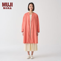 無印良品 MUJI(無印良品 )IDEE 女式 平纹 无领夹克衫 外套 GAD02C4S 红色 L (165/88A)