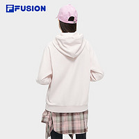 FILA FUSION斐乐潮牌女子连帽卫衣2024春季时尚针织宽松上衣 桃妖妖粉-PK 180/96A/XXL