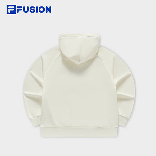 FILA FUSION斐乐潮牌女子连帽卫衣2024春季时尚针织宽松上衣 纶度白-WT 180/96A/XXL