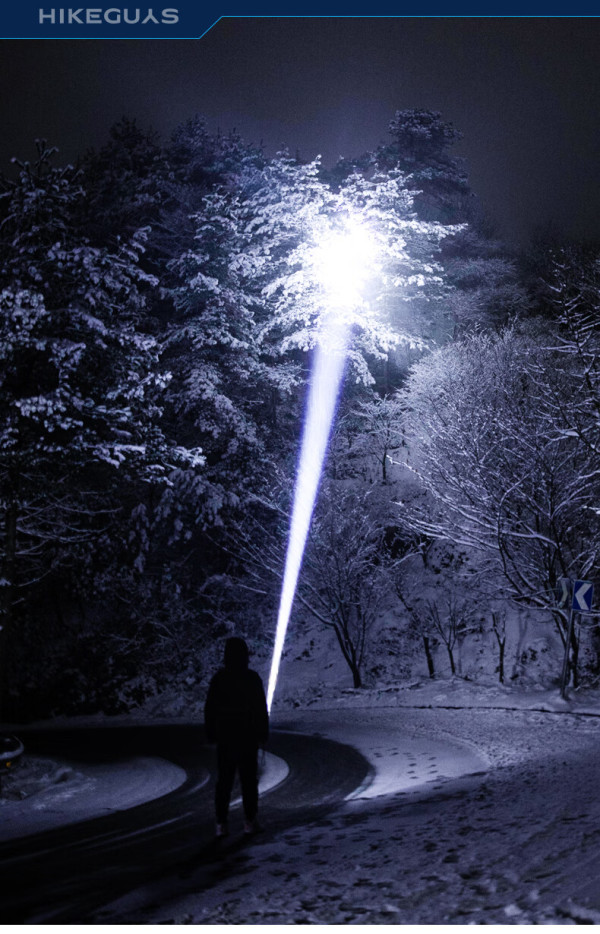 小野人手电筒强光超亮充电户外远射超长续航工作巡逻小型led疝气照明