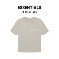 FEAR OF GOD ESSENTIALS植绒LOGO系列棉质圆领短袖T恤 美式高街舒适情侣潮牌透气简约内搭