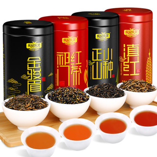 乐品乐茶 特级 红茶组合装 455g（金骏眉125g+祁门红茶125g+正山小种125g+滇红80g）