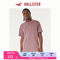 HOLLISTER24春夏新款情侣纯色百搭圆领短袖T恤男装女装354814-1 深紫色 L (180/108A)