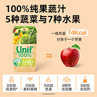 88VIP：UNIF 统一UNIF100%蔬菜复合纯果蔬汁果汁饮料轻断食蔬菜汁200ml*3非NFC