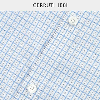 CERRUTI 1881男装新品商务休闲纯棉衬衫男C4839EI121 